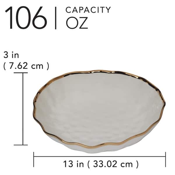 Certified International Regency Gold 106 oz. Serving Bowl - 13" Diam x 3"