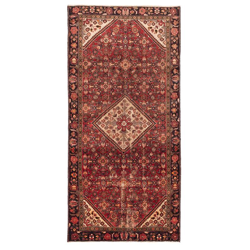 ECARPETGALLERY Hand-knotted Andelz Red Wool Rug - 4'10 x 10'1