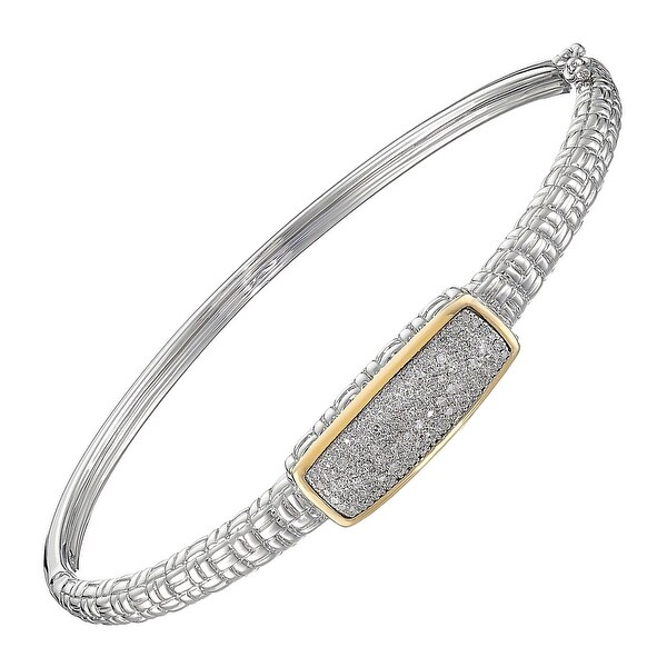 1 4 Ct Diamond Hinged Bangle Bracelet In Sterling Silver 14k 1 4 Ct Diamond Hinged Bangle Bracelet In Sterling Silver 14k Gold