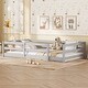 preview thumbnail 3 of 10, Grey Floor Bed with Fence,Wood Kids Bed,Twin Size