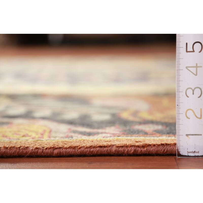 Hand Knotted Oriental 100% Wool Carpet Traditional All-Over Navy Blue & Blues Ziegler Area Rug - 9' 10'' X 7' 9''