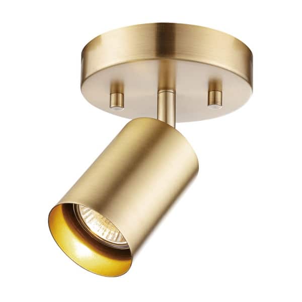 slide 2 of 7, Globe Electric Pratt 5" Wide Accent Light Ceiling Fixture Matte Brass