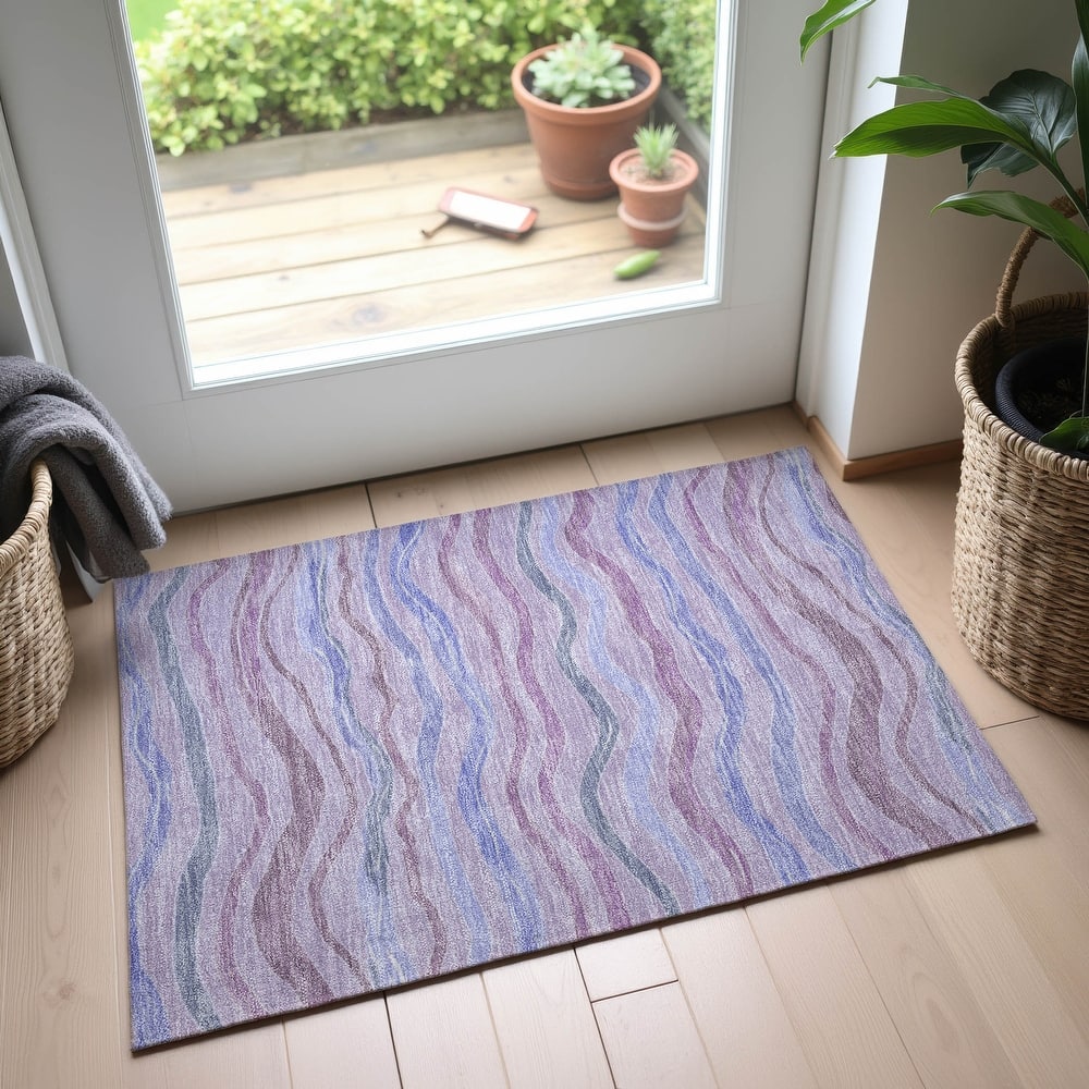 Premium Washable Super Soft Casual Stripes Mayfield Rug