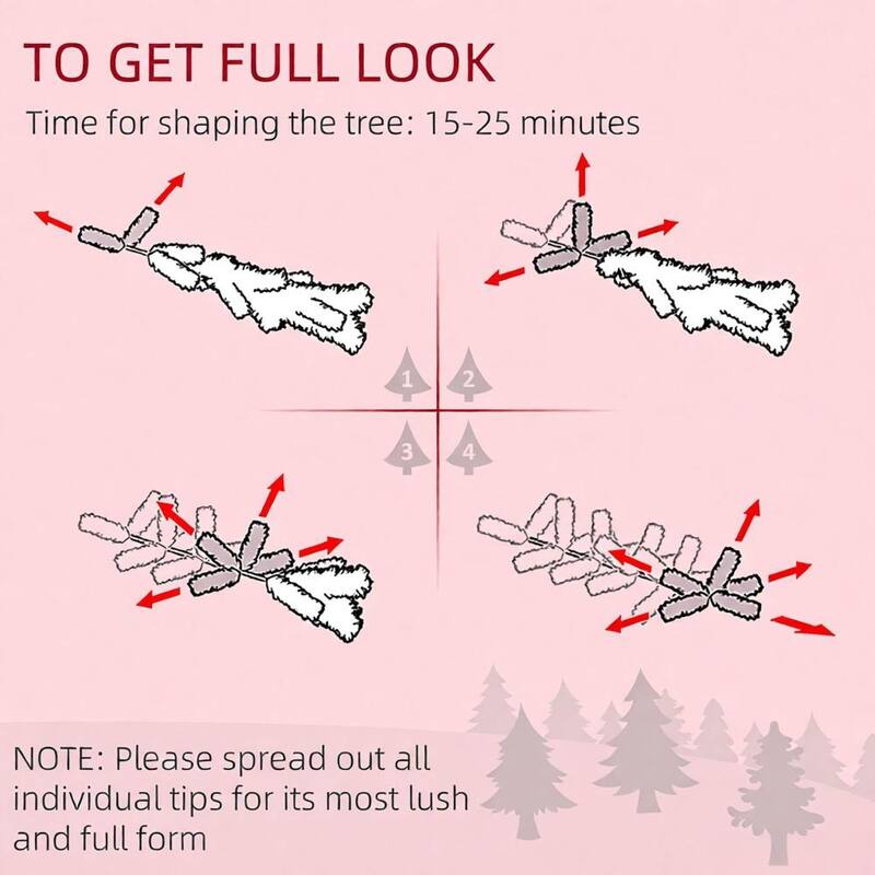 Pre-Lit Pencil Artificial Tree - Colorful Surface Branches, LED Lights - Pink