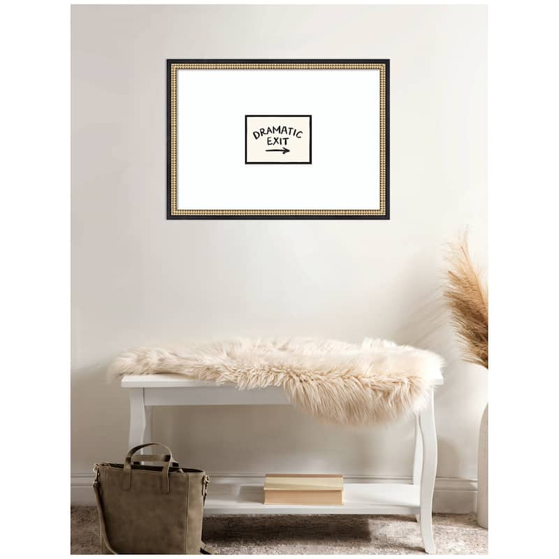 Kate and Laurel Dramatic Exit Entryway Sign by Lucky Guava Framed Wall Art Print