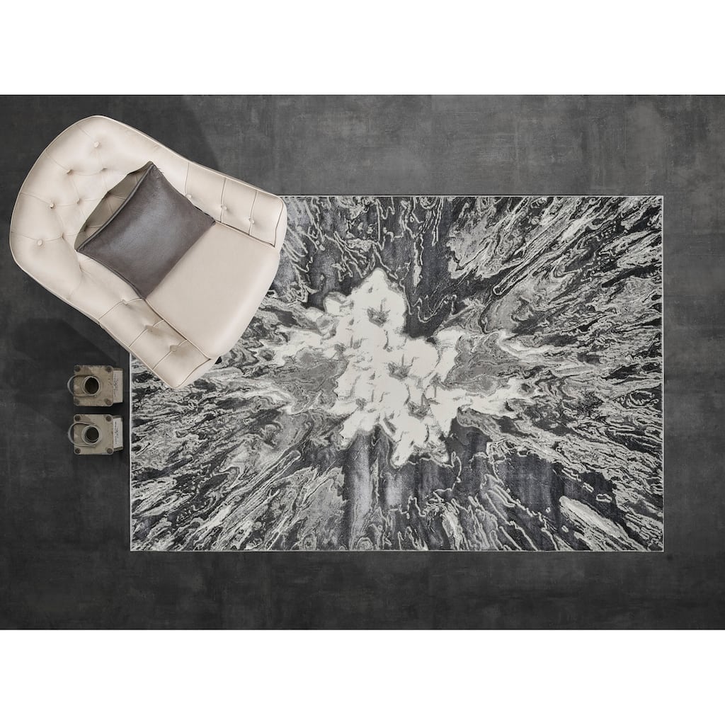 Inspire Collection Abstract Burst Area Rug