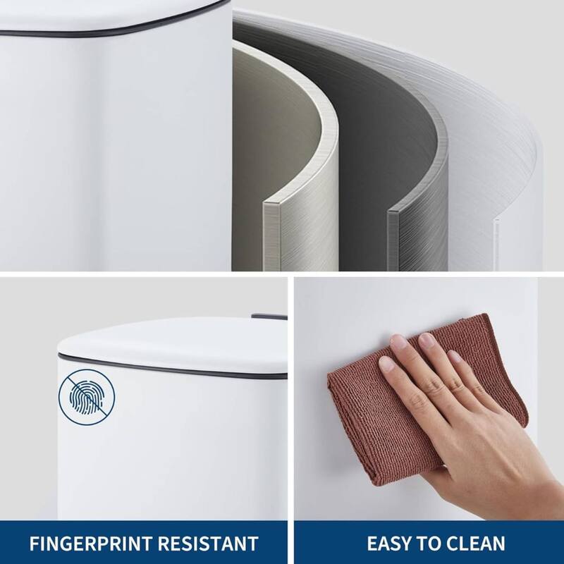 8 Gallon Step-On Kitchen Trash Can, Garbage Can for Home Office Bedroom