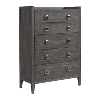Portia 55" Tall Bedroom Chest with 5 Drawers, Brushed Brindle