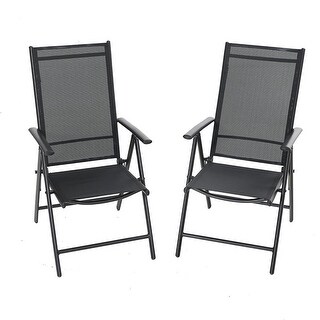 Shop Phi Villa 2 Piece 7 Positon Reclining Folding Sling Chair Optional Dining Set Of 5 And 7 Overstock 31930846
