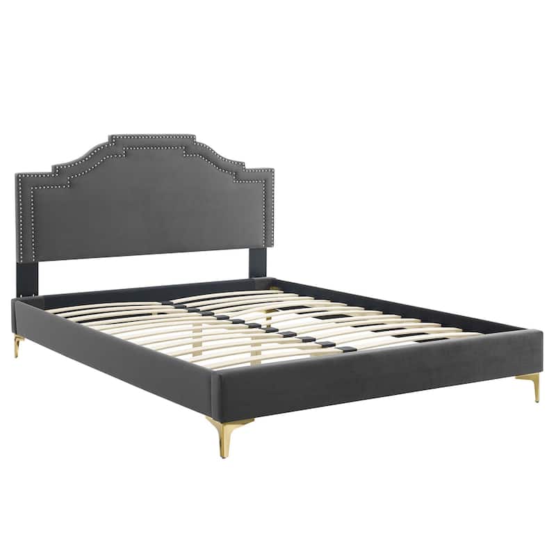 Adelaide Performance Velvet King Platform Bed