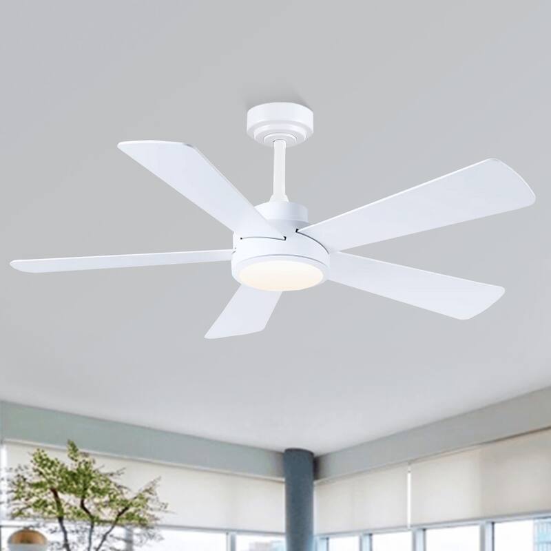 46" and 52" Modern Quiet Ceiling Fan with LED,Downrod Ceiling Fan with Light - 52 Inches-2