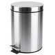 preview thumbnail 1 of 3, Home Basics 5 Liter Stainless Steel Matte Waste Bin