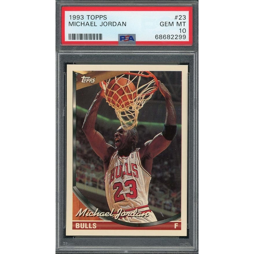 Michael Jordan 1993 Topps Basketball Card #23 Graded PSA 10 - 8'6" x 11'6"