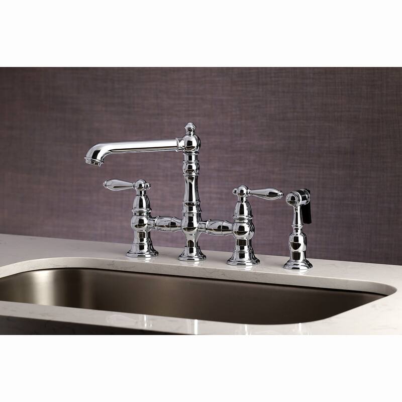 Kingston Brass English Country Kitchen Faucet with Side Sprayer
