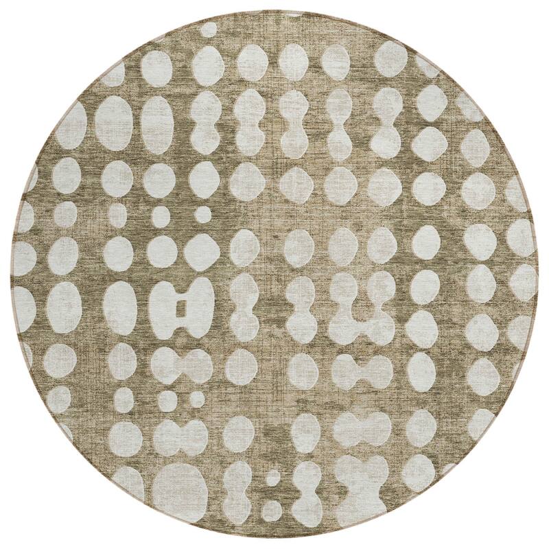 HomeRoots Abstract Transitional Rectangle Outdoor Rug