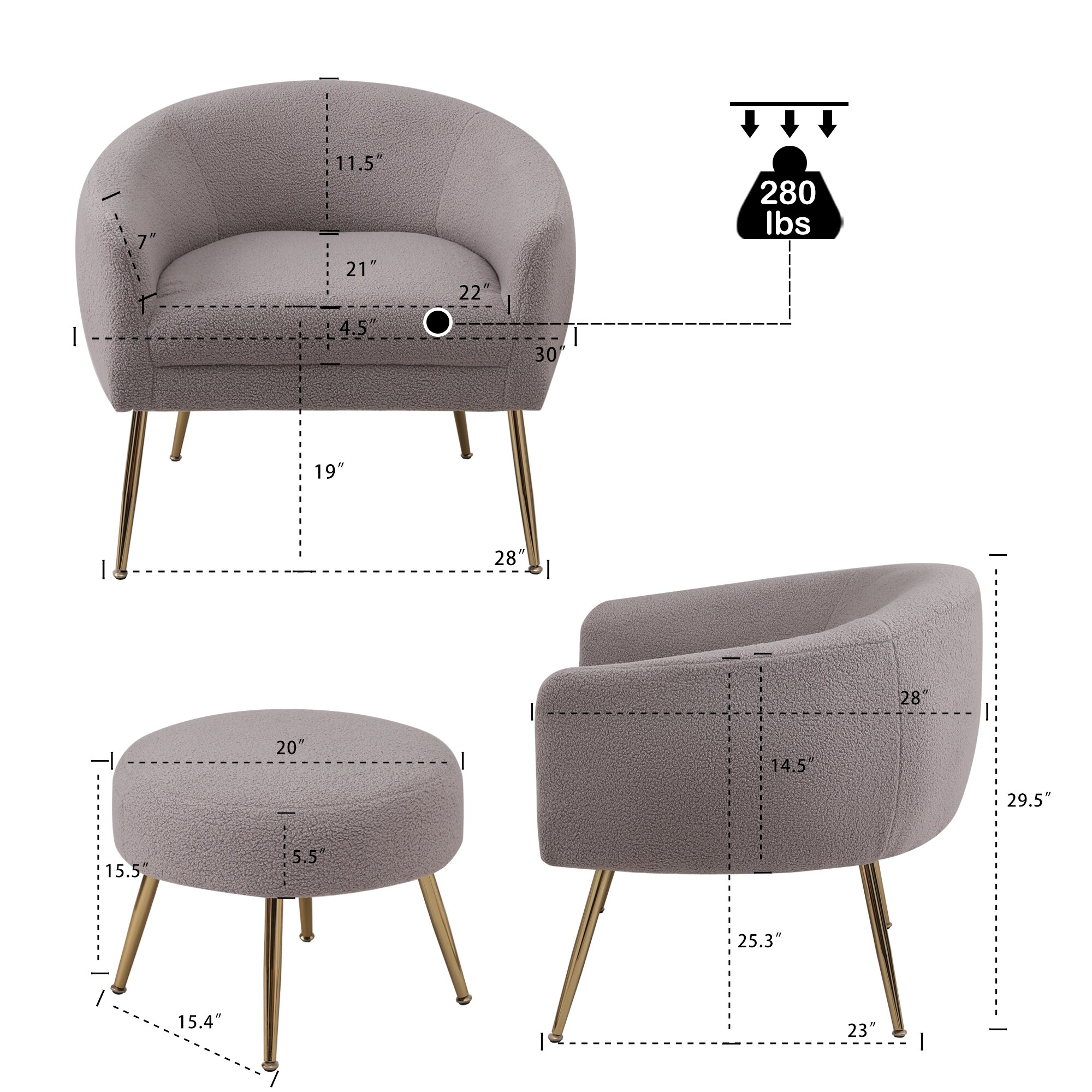Plush furniture armchairs on sale