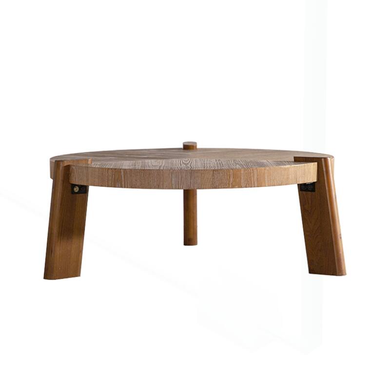 Versatile Rustic Wood Coffee Table for Various Rooms, Easy Assembly
