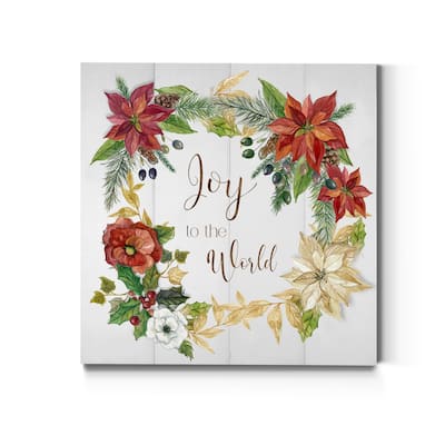 Poinsettia Joy-Premium Gallery Wrapped Canvas - Ready to Hang