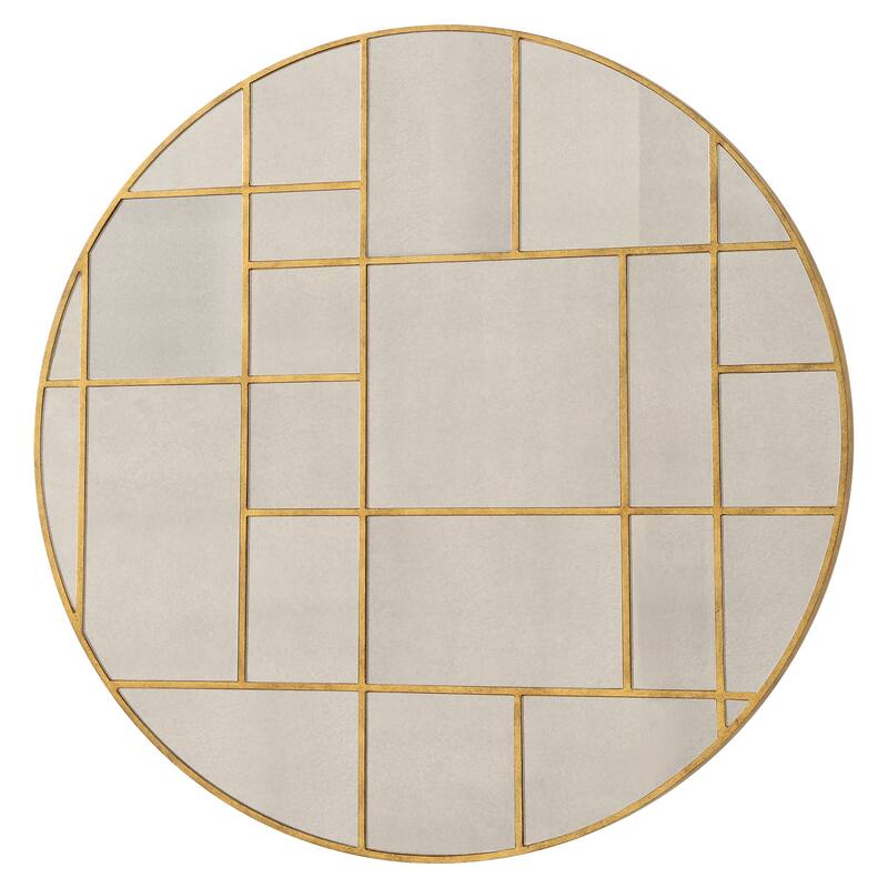 Uttermost 09969 Geometric 45" Diameter Circular Framed Bathroom Mirror