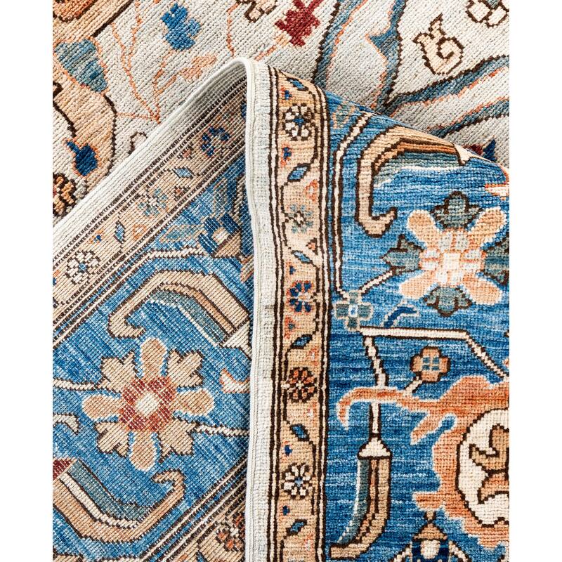 Serapi One-of-a-Kind Hand-Knotted Area Rug - Ivory - 7' 9" x 9' 9"