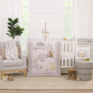 Disney Classic Pooh Naturally Friends 3 Piece Nursery Crib Bedding Set