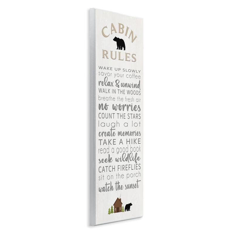 Stupell Fun Adventure Cabin Rules Wall Plaque Art Design By Seven Trees Design