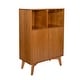 preview thumbnail 11 of 13, Rustic Wooden Sideboard Buffet Cabinet Wine Bar Cabinet with Wine Glass Holder & Wine Bottle Rack for Home Dining Room, Brown