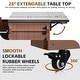 preview thumbnail 26 of 53, Extendable Solid Wood Kitchen Island with Stainless Top Drawers and Wheels