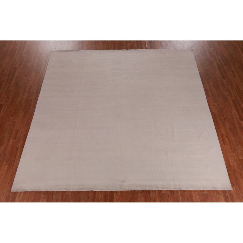 Hand Knotted Oriental 100% Wool Carpet Modern Modern Peach Gabbeh Area Rug - 10' 2'' X 10' 3''