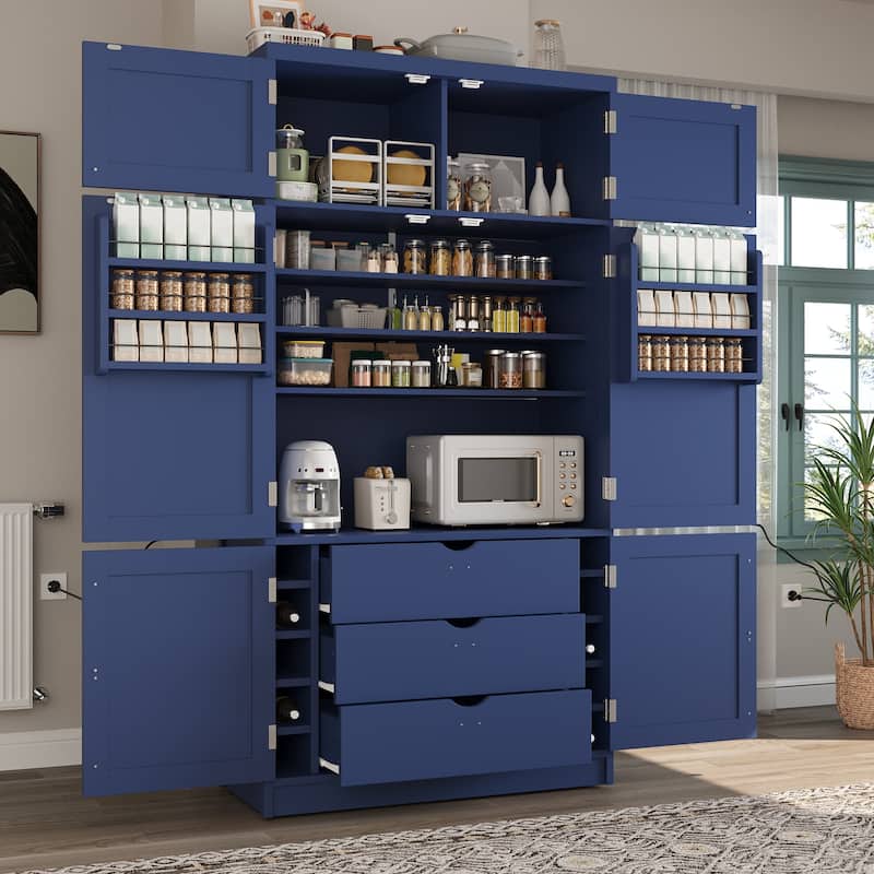 80.1'' Tall Freestanding Kitchen Pantry