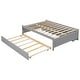 preview thumbnail 11 of 10, Full Size Platform Bed Frame & Twin Trundle, Multi-Functional Kids Bed