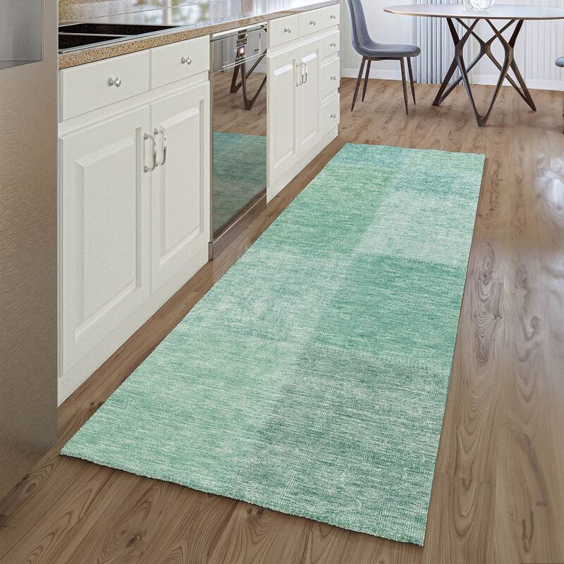 Premium Washable Super Soft Modern Serenity Mayfield Rug - Teal - 2' 3" x 7' 6" - Runner