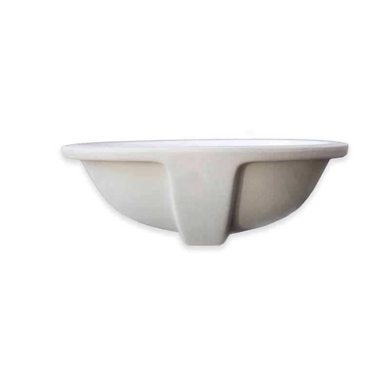 Wells Oval Vitreous Ceramic Lavatory Single Bowl Undermount White 17 x 14 x 8