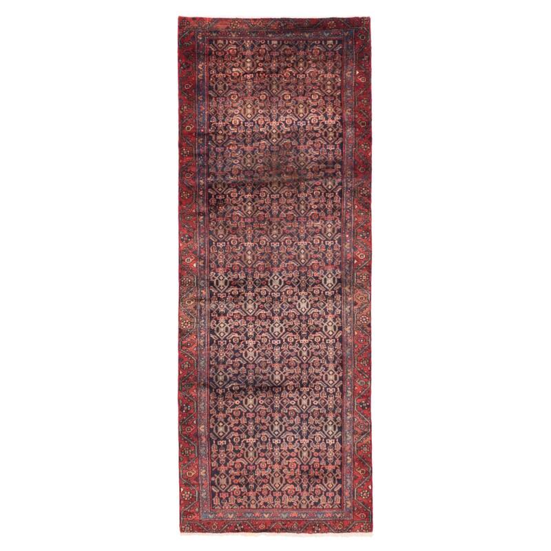 ECARPETGALLERY Hand-knotted Andelz Dark Navy Wool Rug - 3'6 x 9'6