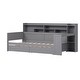 preview thumbnail 33 of 34, Twin Size Wooden Daybed Platform Bed with Recessed Desk Storage Shelves and 2 Drawers Under Bed for Compact Spaces, Bedroom