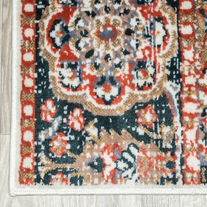 Superior Bodhi Vintage Floral Classic Medallion Indoor Area Rug or Runner