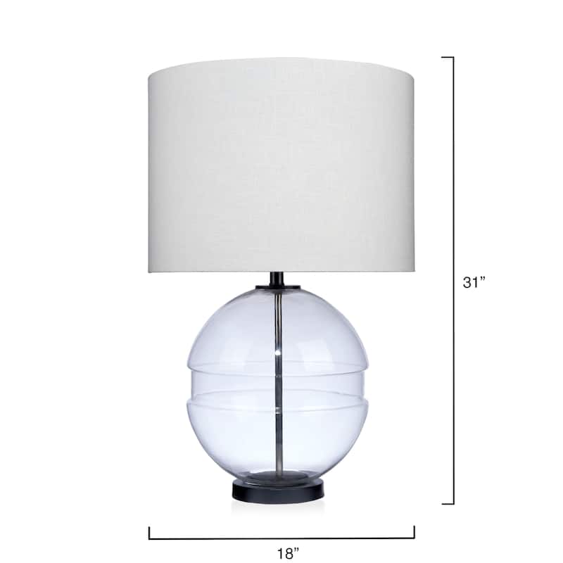 Alden Décor Claudia Glass Table Lamp
