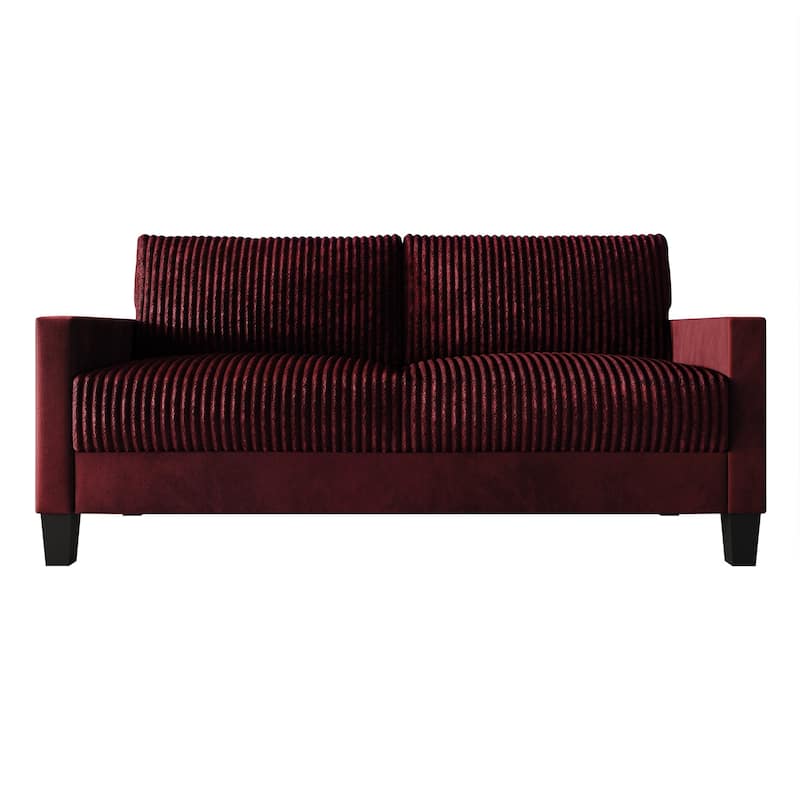 CraftPorch Corduroy Mid-Century Modern Velvet Upholstered 2-Piece Living Room Set
