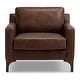 preview thumbnail 20 of 55, Poly & Bark Sorrento 35" Lounge Chair - Full Grain Genuine Italian Leather
