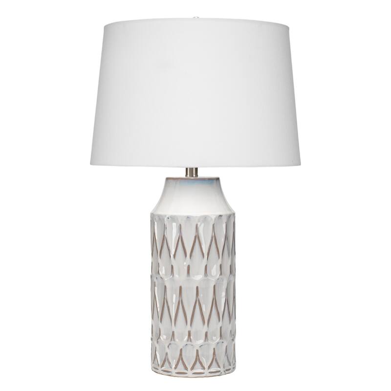 Alden Décor Tessa Ceramic Table Lamp, White