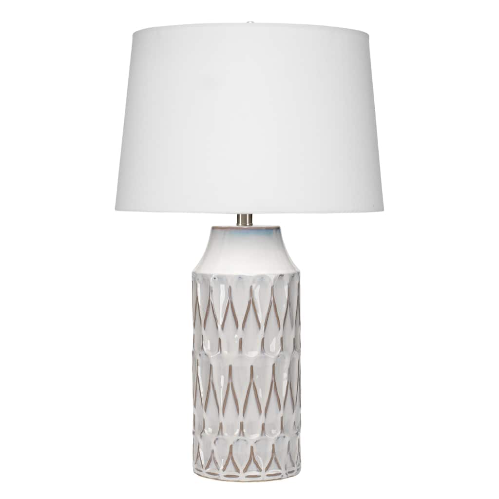 Alden Décor Tessa Ceramic Table Lamp, White