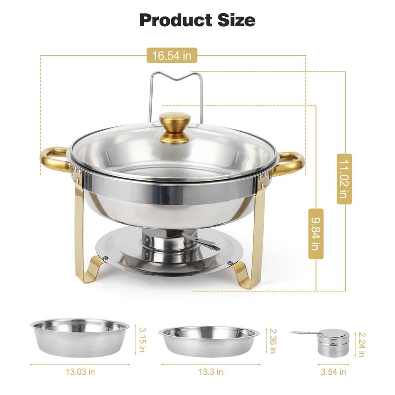 Chafing Dish Buffet Set 2 Pack 5QT