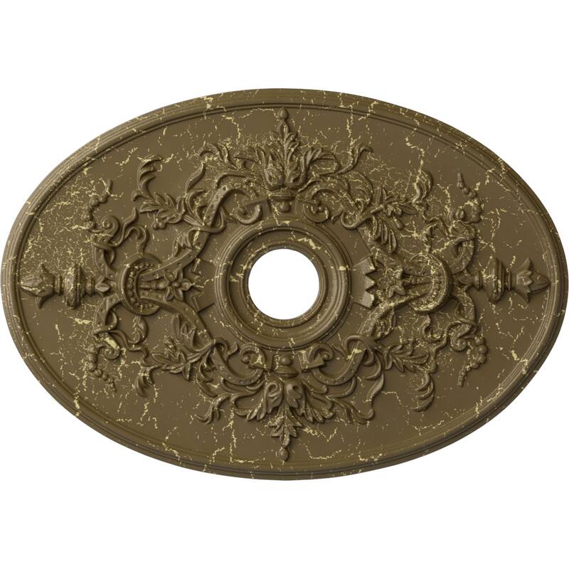 30 3/4"W x 21/14"H x 3 7/8"ID x 1 5/8"P Alexa Ceiling Medallion
