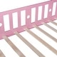 preview thumbnail 9 of 10, Twin Size Kids Wood Bed with Storage Bookcase, Desk & Chair, Pink
