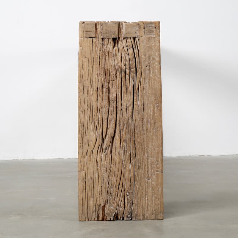 Approx.6-6.5ft Long Vintage Waterfall Console Table Weathered Natural Wood (Size And Finish Vary)