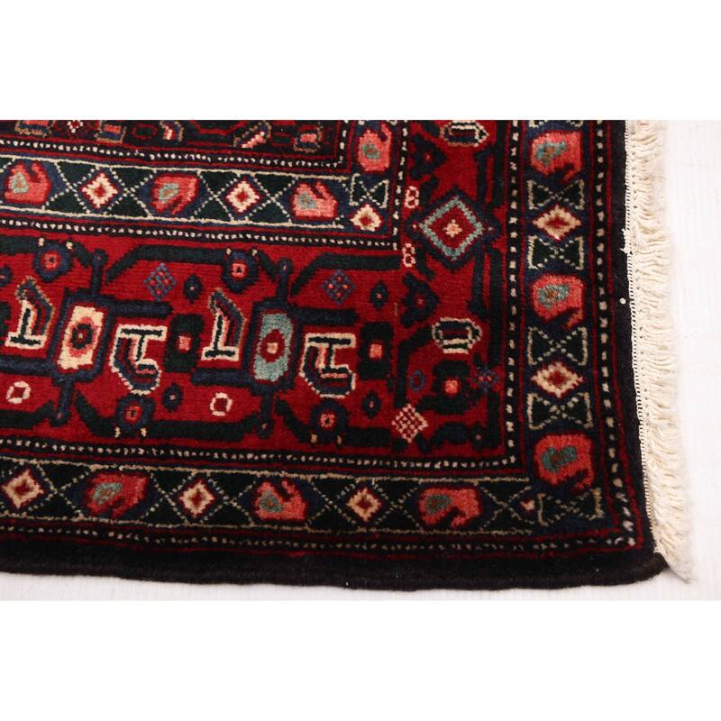 ECARPETGALLERY Hand-knotted Kayseri Vintage Dark Navy Wool Rug - 3'11 x 4'6