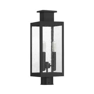 Ascott 3-Light Outdoor Post Lantern in Matte Black