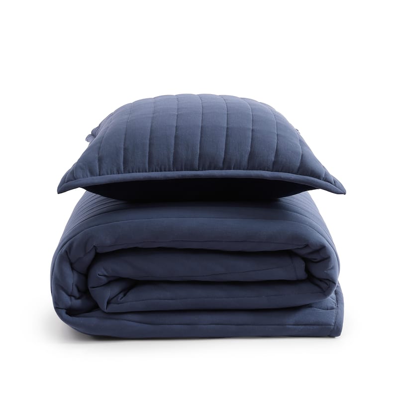 Tommy Hilfiger Classic Comfort Blue Reversible Quilt Set