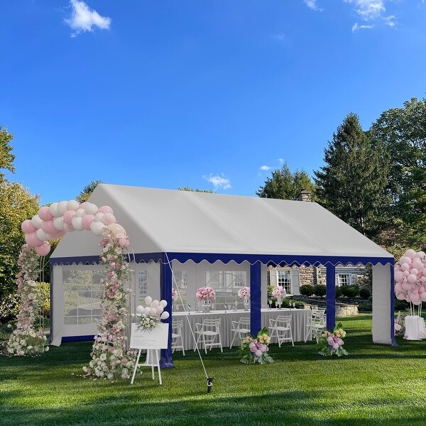 13 x 26 FT Wedding Party Tent with 8 Removable Walls Outdoor PE