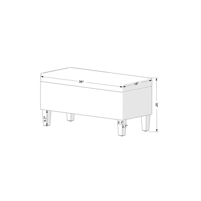 Porch & Den Minna Decorative Storage Bench
